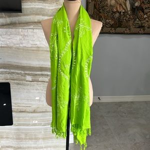 Ucho Bali‎ New With Tags Lime Green Pashmina/ Scarf